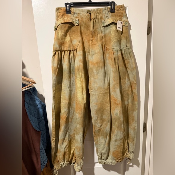 Free People Denim - Free People Gold and Green Women Jeggings